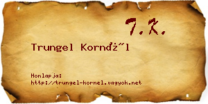 Trungel Kornél névjegykártya